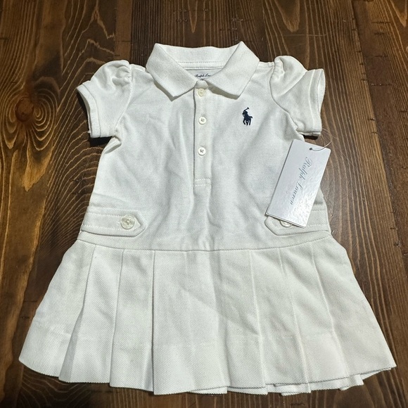 Ralph Lauren White Baby Polo Dress Prep Size 3 months NWT - Picture 1 of 4